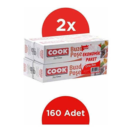 Cook 2x160'lı Orta Boy Buzdolabı Poşeti