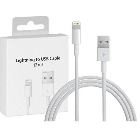 Lightning iPhone Uyumlu 2 Metre Usb Şarj Kablosu -Hızlı Şarj Destekli - Ücretsiz Hızlı Kargo / Değişim Garantili