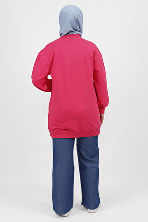2 iplik Kumaş Taş Ve Nakış Detaylı Sweatshirt