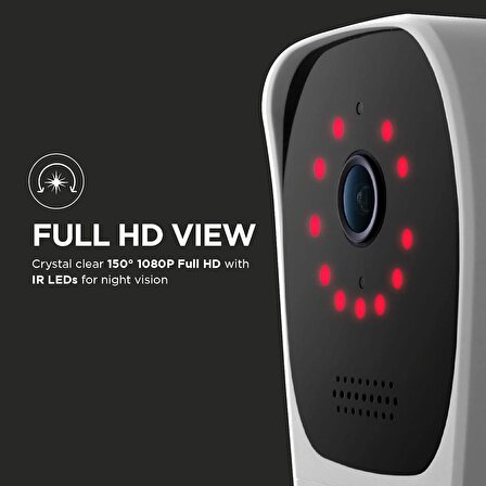 Home Zone Security Üç Kafalı Projektör Kamerası - Akıllı 2.4 GHz 1080P