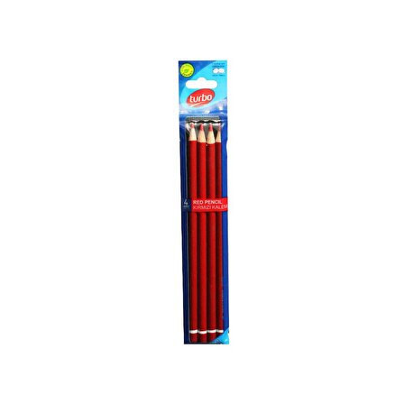 Turbo Kırmızı Kalem Seti 6 Paket