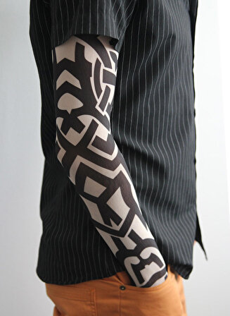 himarry 14411215121264Giyilebilir Kol Dövmesi Çorap Dövme 3D Baskılı Kol Bacak Dövme 2 Adet Model 5
