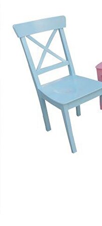 Sandalye ÇAPRAZ  Model Klasik Mobilya Kayın Torna Retro 4 adet 4 renk Parlak Renkler El Yapım