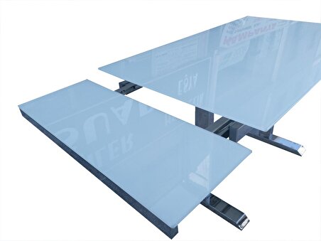 Masa X model Metal çelik nikelaj ayak Yan Açıl Temper cam Tabla Kelebek Dökmesünger sandaly Elyapım