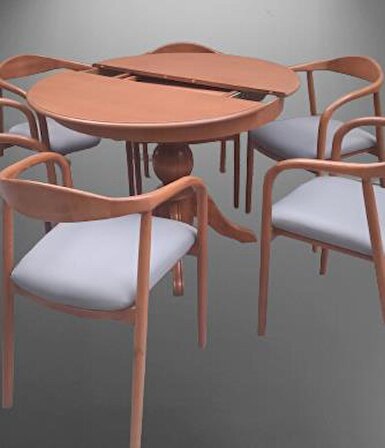 Masa Sandalye Takım Yılan Sandalye Baba Masa Kayın İskelet Ceviz Renk El Yapımı