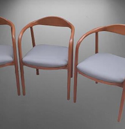 Sandalye Yılan Model Tam Kolçak Kayın İskelet Ceviz Renk 4ADET El Yapımı