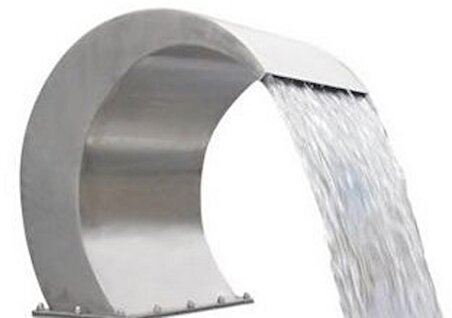 Havuz şelale Kobra 800-400 mm 304 kalite 1,2 mm Paslanmaz çelik El Yapım