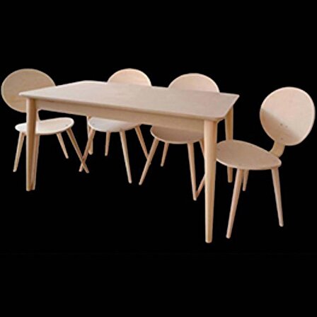 Masa-RETRO Papel Takım model Kayın Torna kaplama sandalye Açıl HAM ürün Oval sırt yuvarlak El Yapım