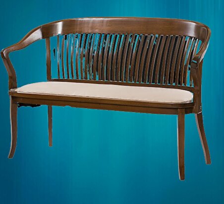 Sandalye Zus136  KAFES İKİLİ Model Bahçe-Balkon Tip Kayın Torna RETRO Ayak Parlak Ceviz El Yapım