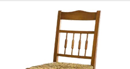 Sandalye Zus099 GÖBEKLİ ÇITALI Sağlam Kayın Torna İskelet Parlak Ceviz Hasır Döşeme El Yapım