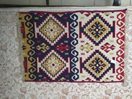 Bengi Kilim Antik Otantik Desen Model 80'*125 cm 1. m² Natüre boya  El yapım