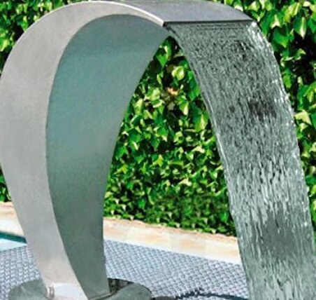 Havuz şelale Kobra 900-600 mm 316 kalite 1,2 mm Paslanmaz çelik El Yapım