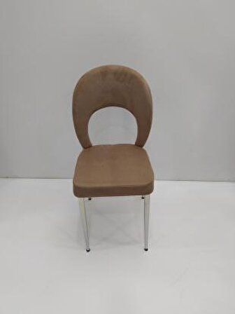 Bengi Sandalye Ay Metal Çelik Nikelaj İskelet1Adet Ortopedik Babyface kumaş 4 adet  El Yapım