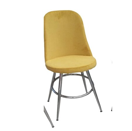 Bengi Sandalye GONCA Dökme Sünger Poliüretan Metal Transmisyon Çelik Nikelaj 4adet Babyfac kumaş El Yapım