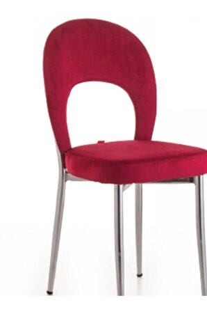 bENGİ Sandalye Ay Metal Çelik Nikelaj İskelet1Adet Ortopedik Babyface kumaş 1adet  El Yapım