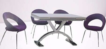 Bengi Masa İNCİ SNT C Model Metal Çelik Nikelaj Ayak Masa Metal  ŞARK Dökme Sünger Sandalye el Yapım