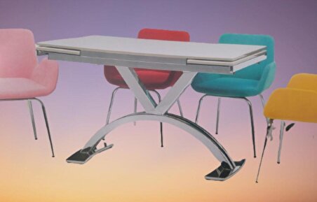 Bengi Masa İNCİ SNT C Model Metal Çelik Nikelaj Ayak Masa Metal  DULCE Dökme Sünger Sandalye el Yapım