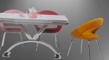 Bengi Masa İNCİ SNT C Model Metal Çelik Nikelaj Ayak Masa Metal ŞARK Dökme Sünger Sandalye el Yapım