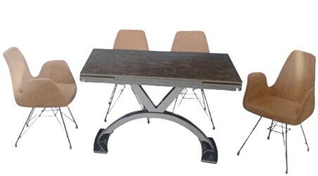 Bengi Masa İNCİ SNT C Model Metal Çelik Nikelaj Ayak Masa Metal NİLÜFER Dökme Sünger Sandalye el Yapım
