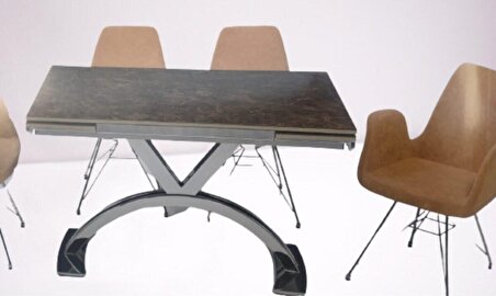 Bengi Masa İNCİ SNT C Model Metal Çelik Nikelaj Ayak Masa Metal NİLÜFER Dökme Sünger Sandalye el Yapım