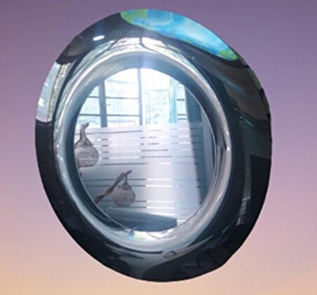 Bengi Ayna Bombe Cam  Komple Kenar Bombe Füme Kutuda sevk El yapımı