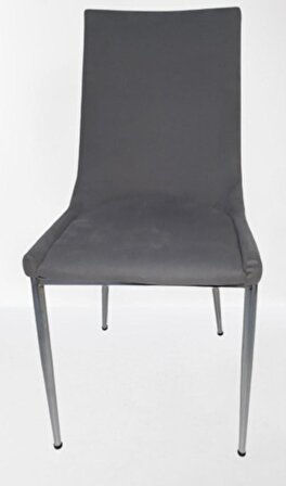 Bengi Sandalye SAMBA Metal Transmisyon Çelik Nikelaj  GRİ renk 4 Adet  Kaliteli kumaş El Yapım