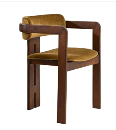 Bengi Sandalye Zus128 Üç Ayak MODEL Tam Kolçak Ahşap Kayın İskelet Rahat Oturum Baby Face Kumaş El Yapım