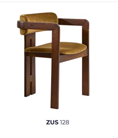 Bengi Sandalye Zus128 Üç Ayak MODEL Tam Kolçak Ahşap Kayın İskelet Rahat Oturum Baby Face Kumaş El Yapım