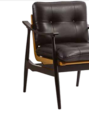 Bengi Sandalye Zus151 Berjer Model Tam Kolçak Kapitone Ahşap İskelet Parlak Ceviz Boya Suni Deri El Yapım