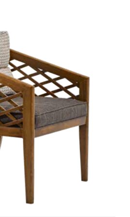 Bengi Sandalye Zus157 Hazeran Model Tam Kolçak Ahşap İskelet Parlak Ceviz Boya Şönil Kumaş El Yapım