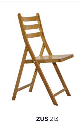 Bengi Sandalye Zus213 Katlanır Model Parlak AÇIK CEVİZ Boya Ahşap Kayın İskelet Torna Ayak El Yapım