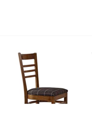 Bengi Sandalye Zus225 ÇITA Model Parlak Ceviz Boya Ahşap Kayın İskelet Kareli Şönil Yumuşak Oturum ElYapım