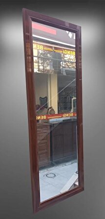 Boy Ayna MDF Çerçeve 1 Sınıf Ayna Parlak Ceviz Boya El yapımı