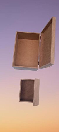 Hobi Dekoratif Sandık Seti Model Mini İkili HAM Ahşap MDF El Yapımı