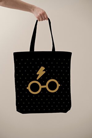 Harry Potter Gözlük Bez Çanta Kol Ve Omuz Çantası, Bez Poşet, Alışveriş Çantası