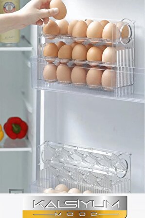 3 Katlı Raf Yumurta Saklama Kutusu Buzdolabı Yan Kapı Organizer Buz Dolabı Için Yumurta Rafı