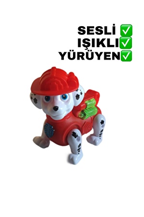 Paw Patrol Müzikli Işıklı Hareketli Yürüyen Marshall Sevimli Köpek Oyuncak Pawpatrol