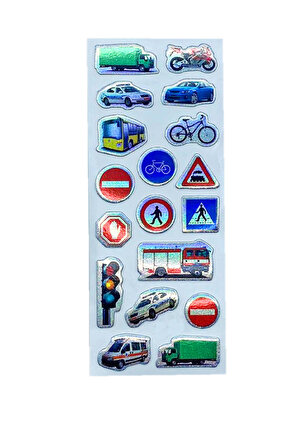 Sticker Kabartmalı Stiker Defter, Planlayıcı Etiket Trafik, Araba (cb418) 16x7 cm