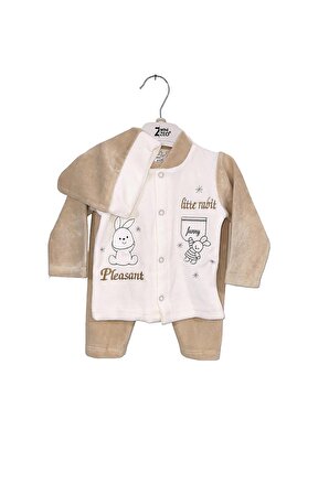Baskılı Çizgi Desenli Bebek Takım Bebek Kıyafeti Erkek & Kız %100 Pamuk