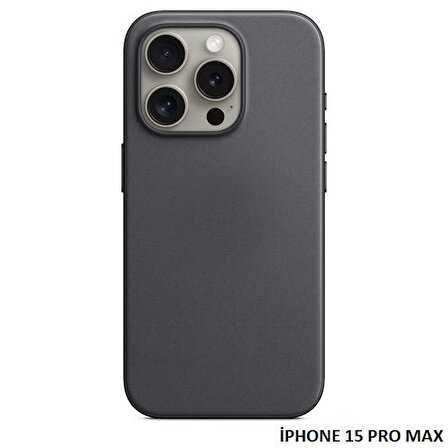 iPhone 15 Pro Max için MagSafe özellikli Mikro Dokuma FineWoven Kılıf