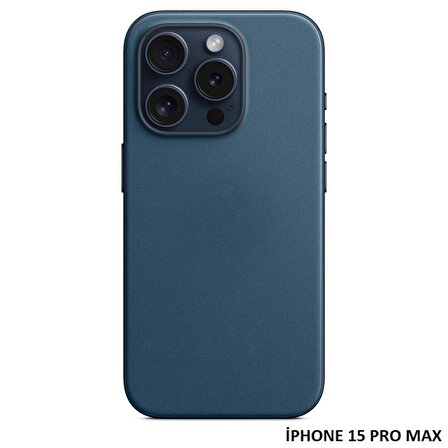 iPhone 15 Pro Max için MagSafe özellikli Mikro Dokuma FineWoven Kılıf