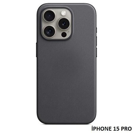 iPhone 15 Pro için MagSafe özellikli Mikro Dokuma FineWoven Kılıf