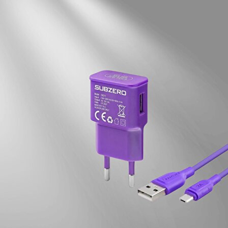 SG11  2.0A 5 V Micro USB Renkli Şarj Cihazı