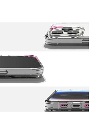 iPhone 14 için Space Hybrid Şeffaf Kılıf Crystal Clear Sararmaz Yüksek Kalite Arka Şeffaf Kapak