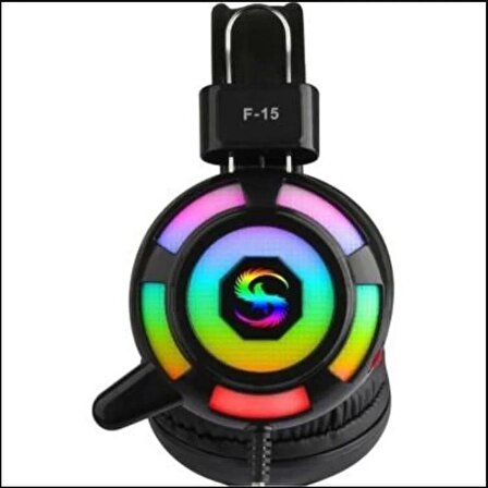 Oyuncu kulaklık Gaming mikrofonlu Led ışıklı  f15 2 Metre  kulaklık