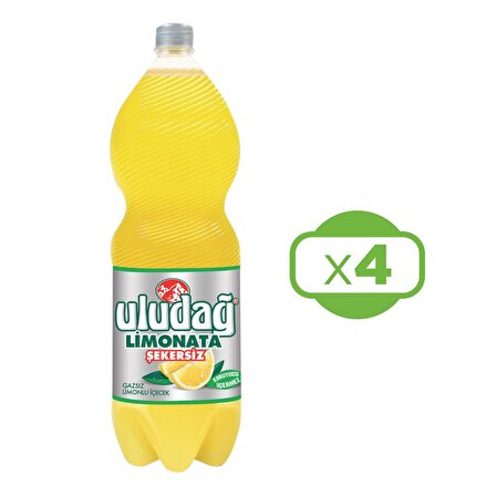 Uludağ Limonata Şekersiz 2 lt x 4 Adet