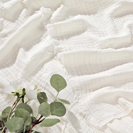 Linens Mellow Çift Kişilik Pike Ekru