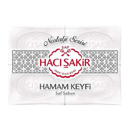 Hacı Şakir Hamam Keyfi Saf Sabun 200 gr x 4 Adet