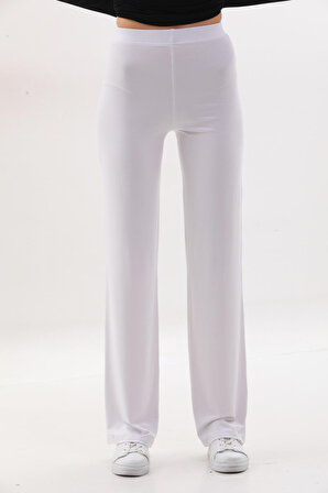 Extra Yumuşak Uzun Viskon Pantolon Home&Outdoor-Beyaz