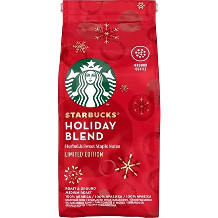 Starbucks Kahve Holiday Blend Orta Kavrulmuş Öğütülmüş 190 gr Sınırlı Üretim